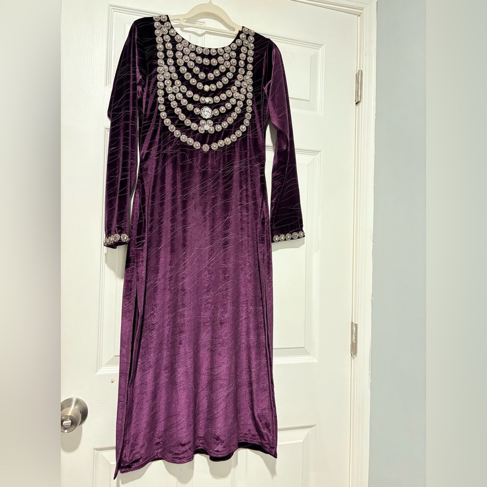 Pakistani velvet shalwar kameez